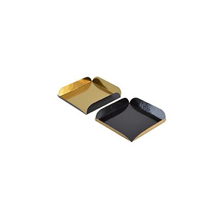 CARRE PLIE OR/NOIR 8CM