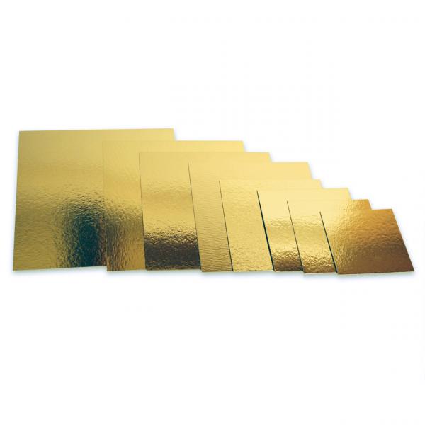 PLAQUE CARREE OR/NOIR 14CM