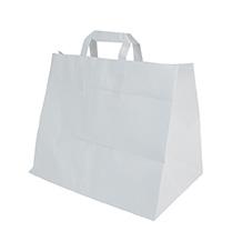 SAC CABAS KRAFT BLANC 34+19X27CM