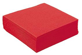 SERVIETTE COCKTAIL 25X25 ROUGE