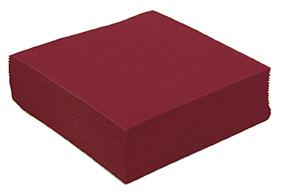 SERVIETTE COCKTAIL 20X20 BORDEAUX