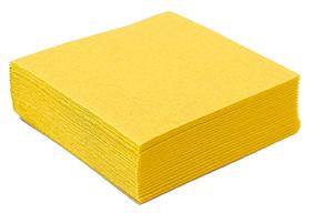 SERVIETTE COCKTAIL 25X25 JAUNE