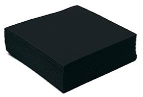 SERVIETTE COCKTAIL 20X20 NOIR