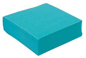 SERVIETTE COCKTAIL 25X25 TURQUOISE