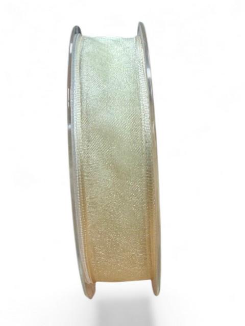 RUBAN ORGANZA 25MM X 20M CHAMPAGNE