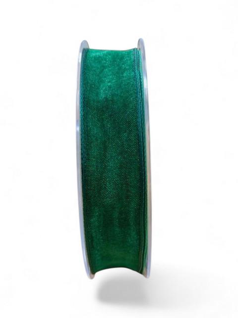 RUBAN ORGANZA 25MMX20M VERT FONCE