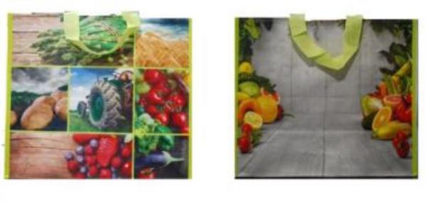 SAC CABAS PP TISSE PRIMEUR 40+20X35