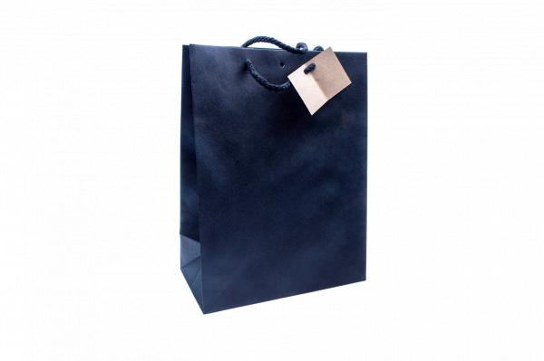 SAC CABAS LUXE NOIR M 25+13X33CM