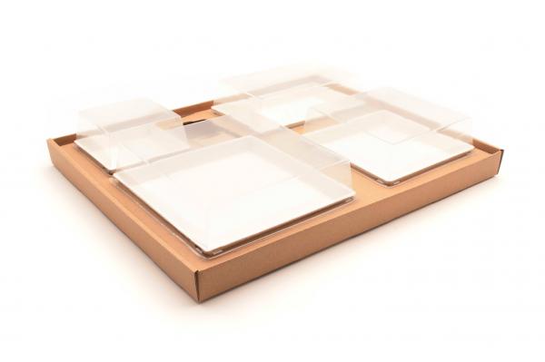 PLATEAU ECO 4 COMP INSERT BLANC