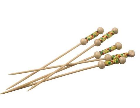 BROCHETTE PERLE JAUNE VO11800 12CM