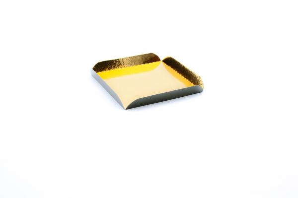CARRE PLIE OR/NOIR 11CM