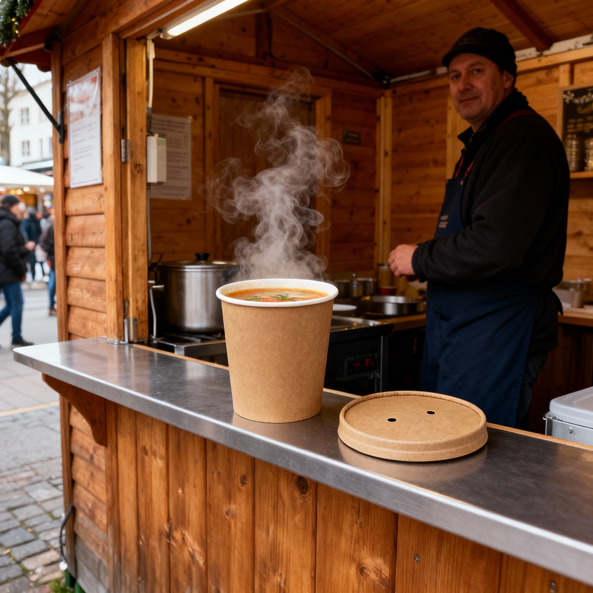 Pot carton kraft brun 